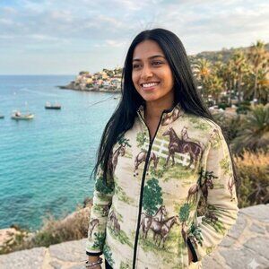 ZooFleece Horse Green Mare Horses Riding Jacket Equestrian Unisex Sweater S-3X